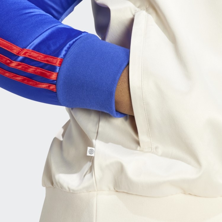 Jaqueta De Cetim Sst (tamanho Grande) Adidas Branco