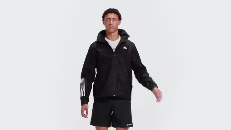 Adidas Bsc 3 Listras Rain.rdy Jaqueta Moda Preta