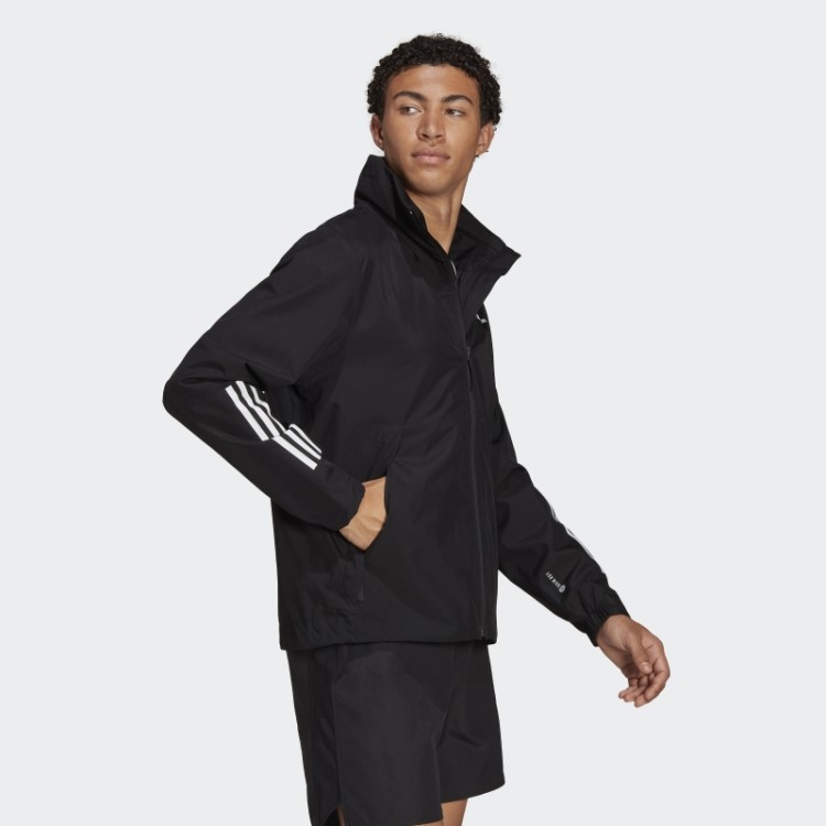 Adidas Bsc 3 Listras Rain.rdy Jaqueta Moda Preta