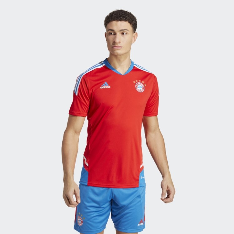 Camisa De Treino Adidas Fc Bayern Condivo 22 Vermelha