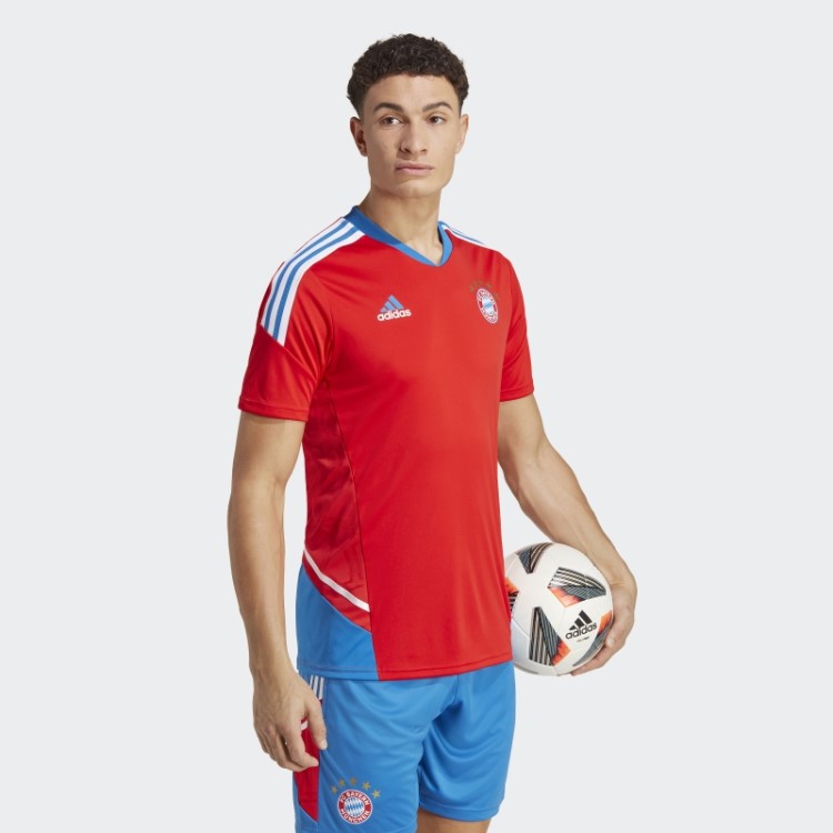 Camisa De Treino Adidas Fc Bayern Condivo 22 Vermelha