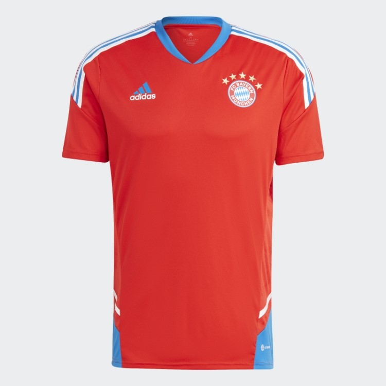 Camisa De Treino Adidas Fc Bayern Condivo 22 Vermelha