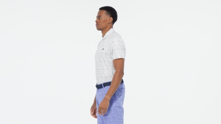 Adidas Camisa Polo De Golfe Com Listras Brancas