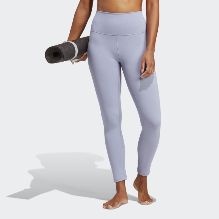 Legging Adidas Yoga Studio 7/8 Prata Violeta