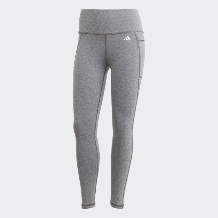 Legging Adidas Optime Stash Bolso Cintura Alta 7/8 Urze Cinza Escuro