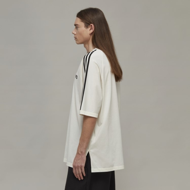 Y-3 3 Listras Camiseta De Manga Curta Adidas Estilosa