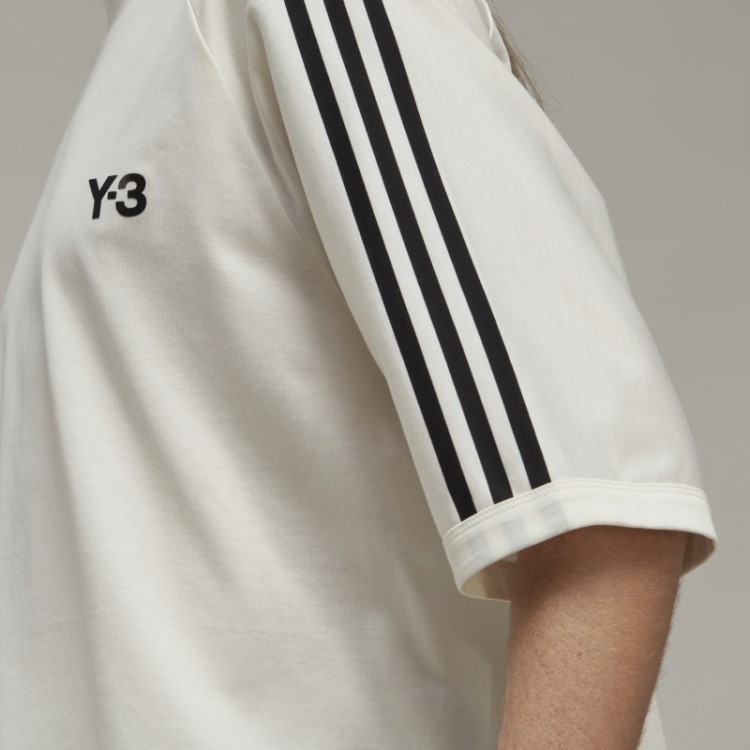 Y-3 3 Listras Camiseta De Manga Curta Adidas Estilosa