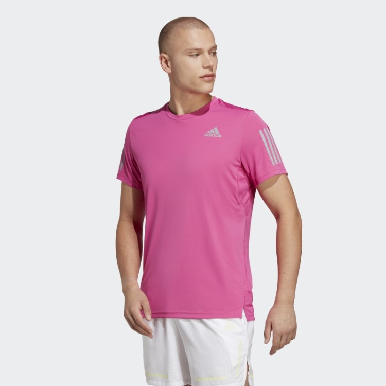 Possui A Camiseta Run Fúcsia Adidas