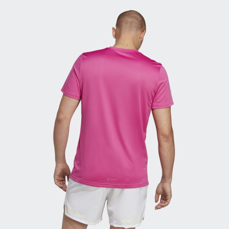 Possui A Camiseta Run Fúcsia Adidas