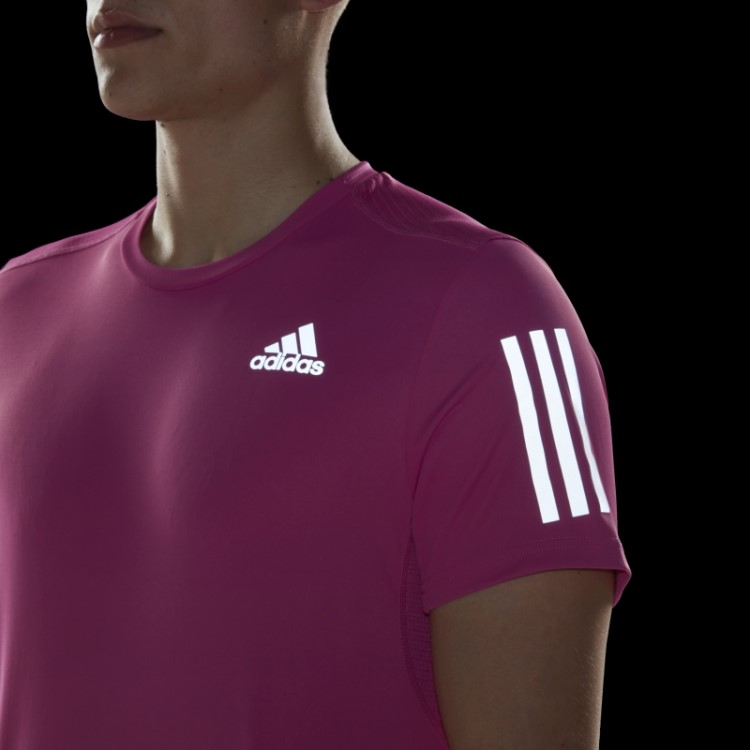 Possui A Camiseta Run Fúcsia Adidas