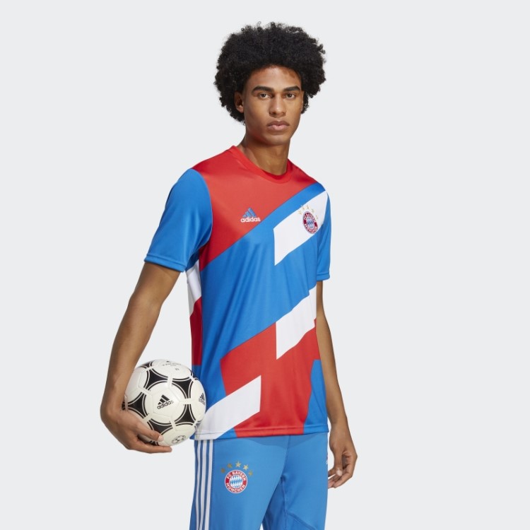 Camisa Pré-jogo Do Fc Bayern Adidas Vermelha