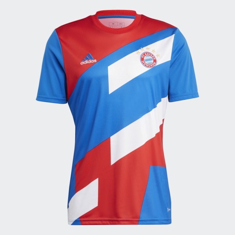 Camisa Pré-jogo Do Fc Bayern Adidas Vermelha