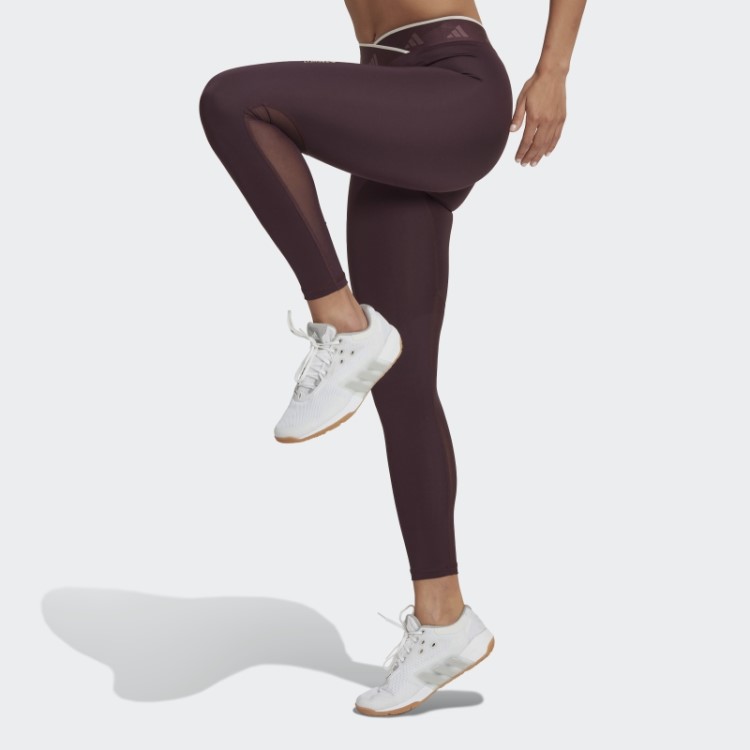 Legging Adidas Techfit Elástico Em V 7/8 Marrom
