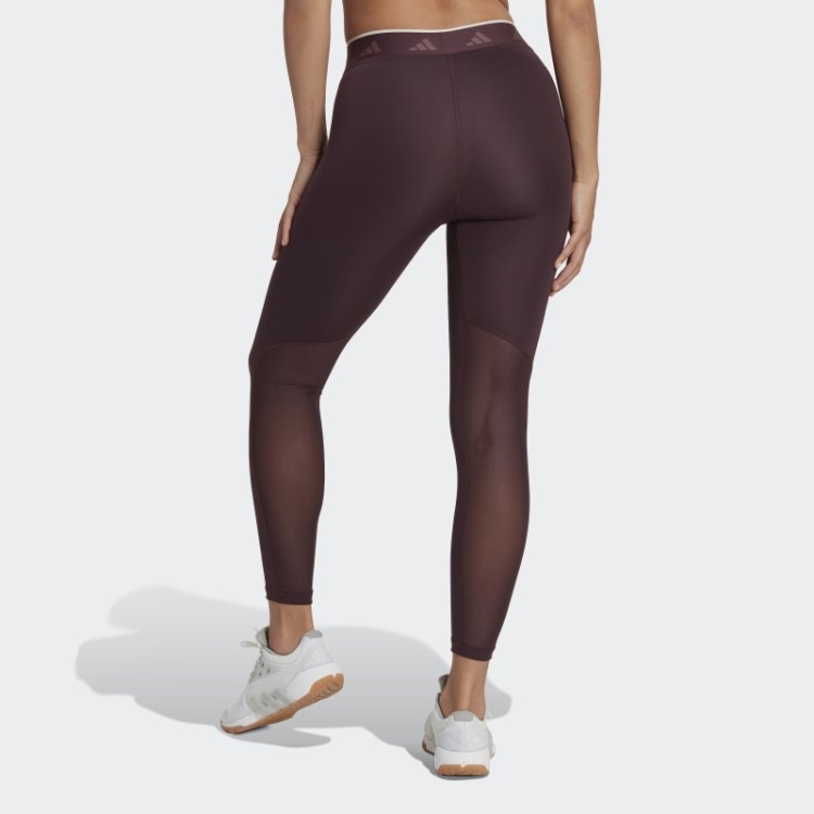 Legging Adidas Techfit Elástico Em V 7/8 Marrom