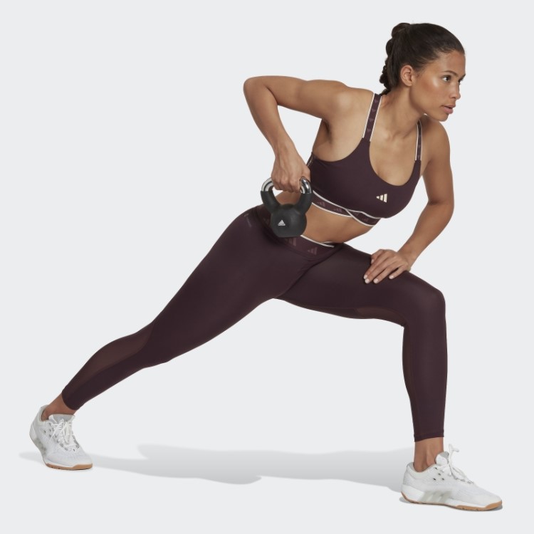 Legging Adidas Techfit Elástico Em V 7/8 Marrom
