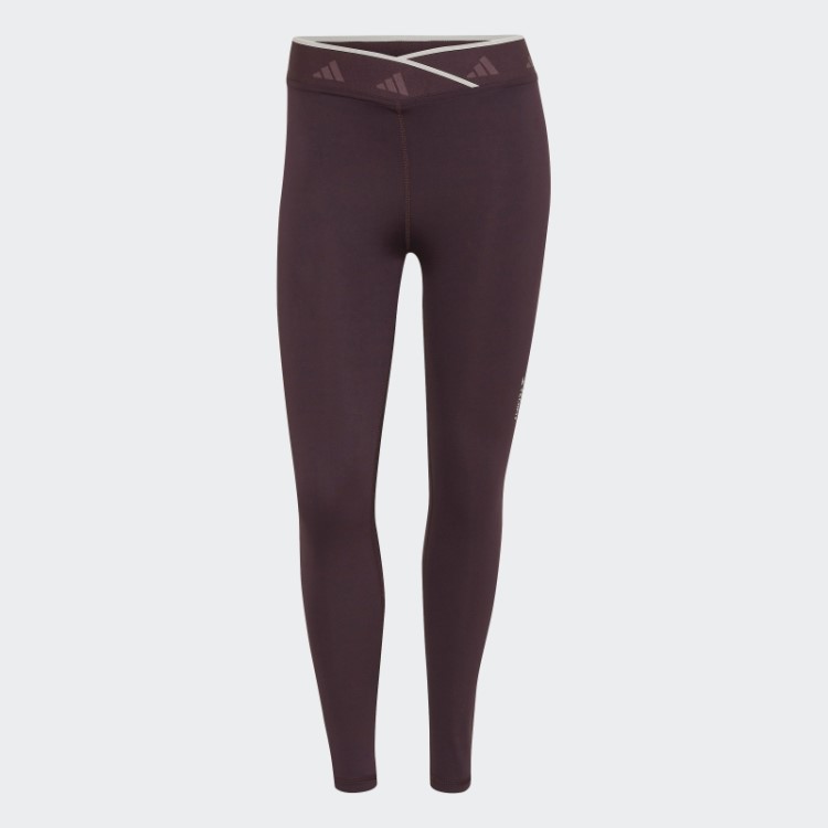 Legging Adidas Techfit Elástico Em V 7/8 Marrom
