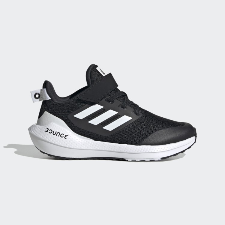 Adidas Black Eq21 Run 2.0 Bounce Sport Running Renda Elástica Com Tênis Top Strap