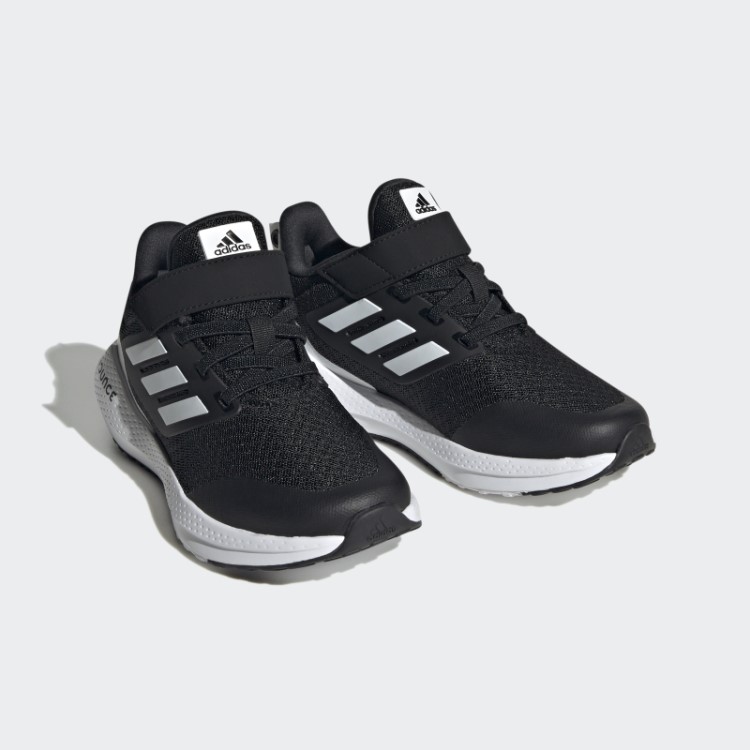Adidas Black Eq21 Run 2.0 Bounce Sport Running Renda Elástica Com Tênis Top Strap
