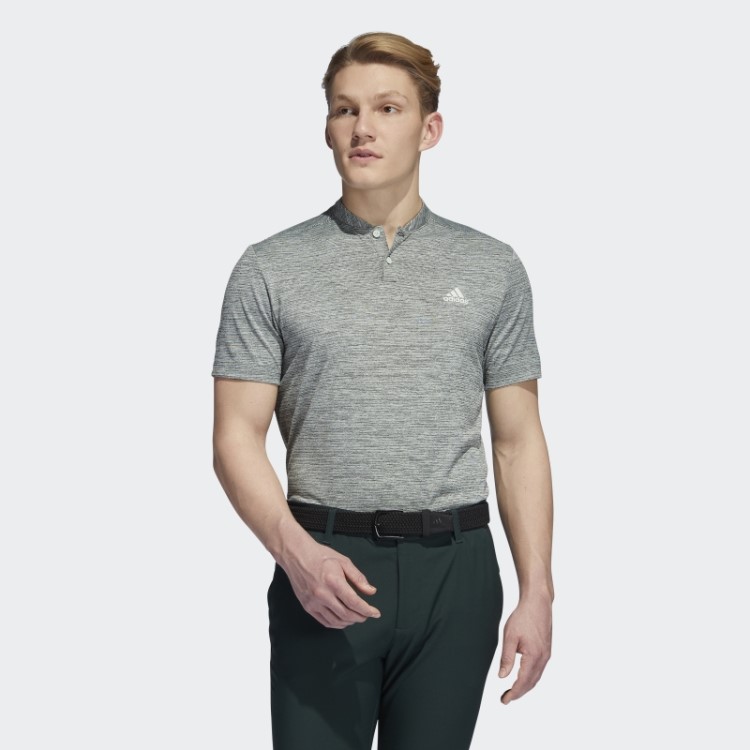 Camisa Polo Listrada Verde Adidas Texturizada