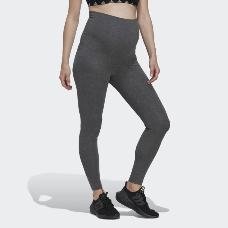 Leggings De Algodão Adidas Essentials Urze Cinza Escuro (maternidade)