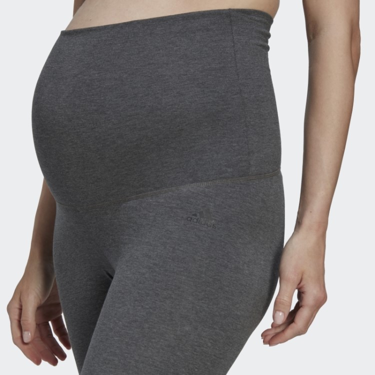 Leggings De Algodão Adidas Essentials Urze Cinza Escuro (maternidade)