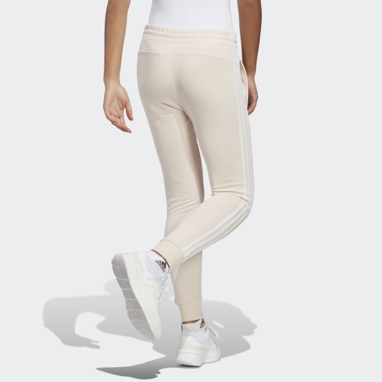 Calça Felpuda Com As Três Listras Essentials French Terry Adidas Quartz