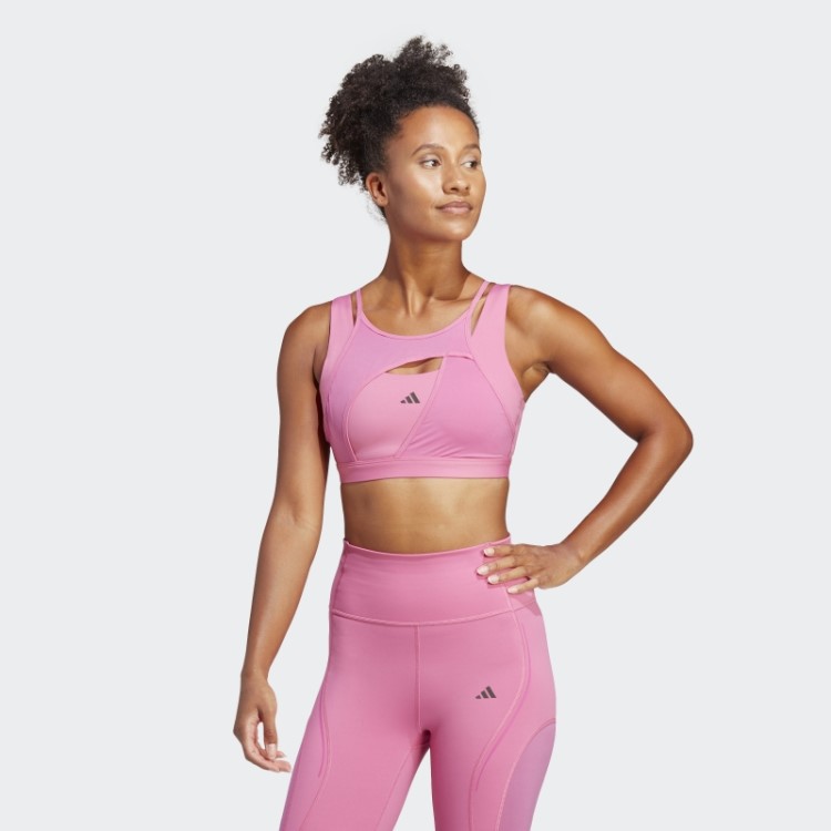 Sutiã Fúcsia Powerimpact Luxe Suporte Médio Adidas
