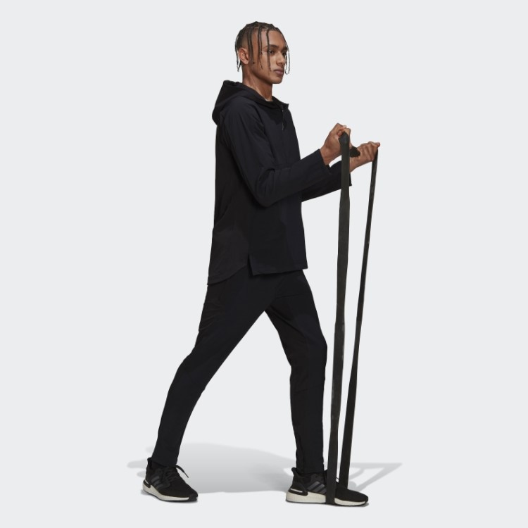Moletom Com Capuz Preto Em Cordura Para Treino Adidas