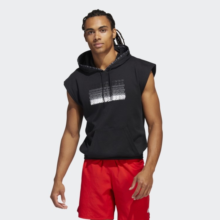 Moletom Preto Donovan Mitchell Manga Curta Adidas