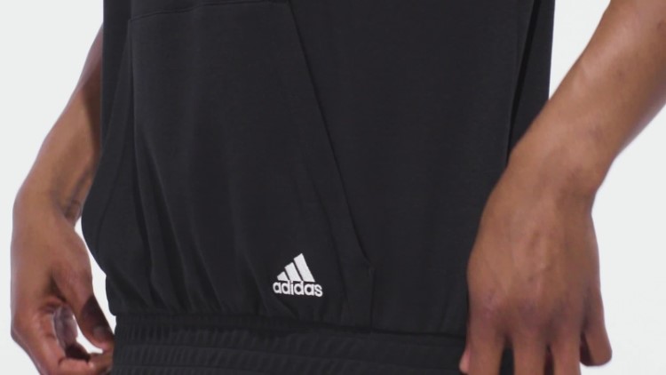 Moletom Preto Donovan Mitchell Manga Curta Adidas
