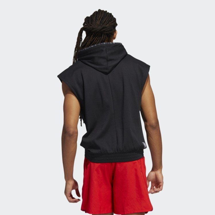 Moletom Preto Donovan Mitchell Manga Curta Adidas