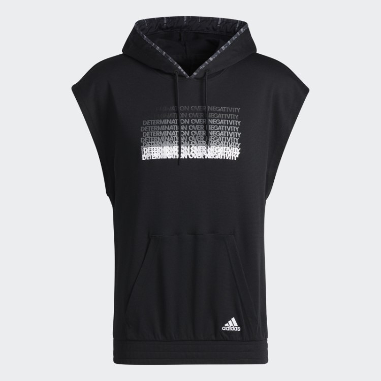 Moletom Preto Donovan Mitchell Manga Curta Adidas