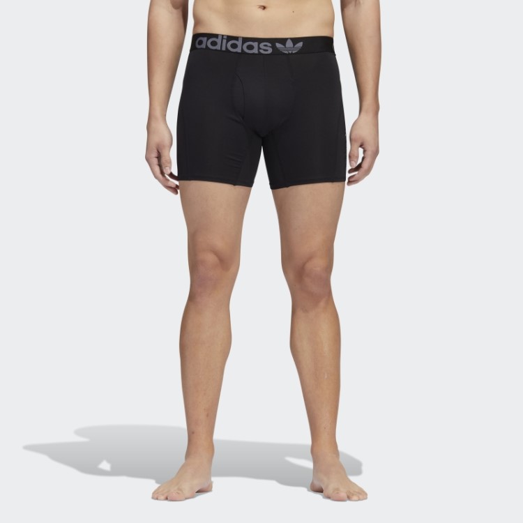 Cueca Boxer Preta Adidas Trefoil 2 Pares