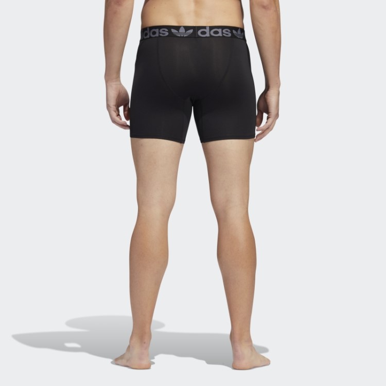 Cueca Boxer Preta Adidas Trefoil 2 Pares