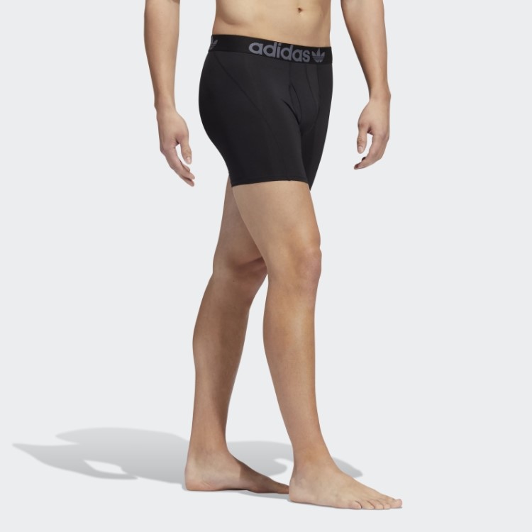 Cueca Boxer Preta Adidas Trefoil 2 Pares