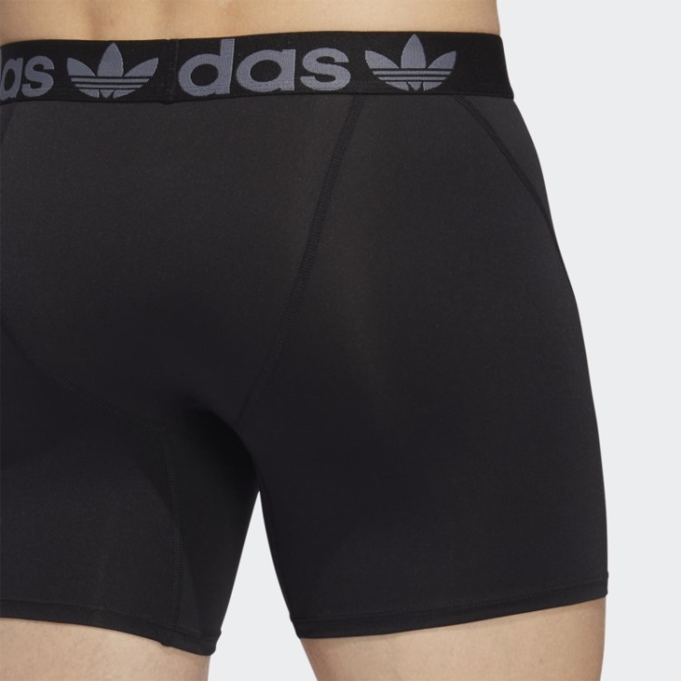Cueca Boxer Preta Adidas Trefoil 2 Pares