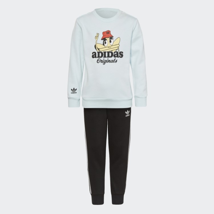 Adidas Originals Trefoil Crew Set Fashion Azul