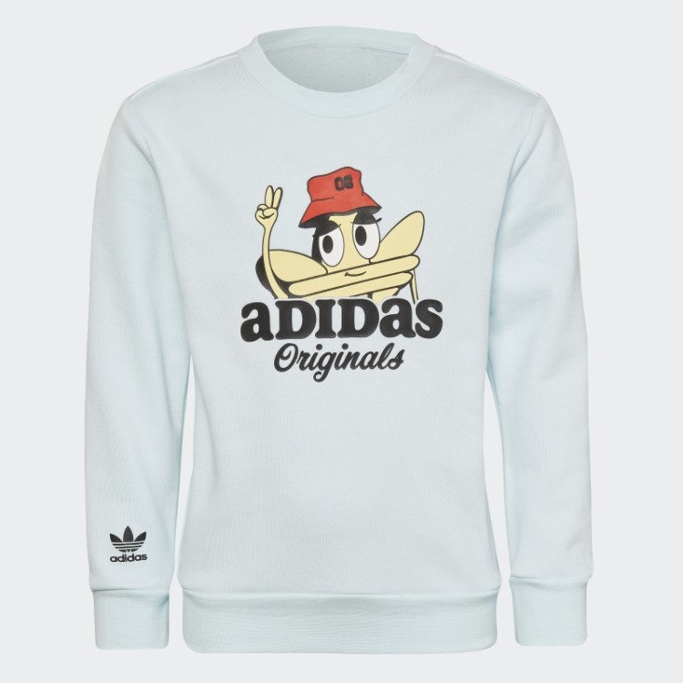Adidas Originals Trefoil Crew Set Fashion Azul
