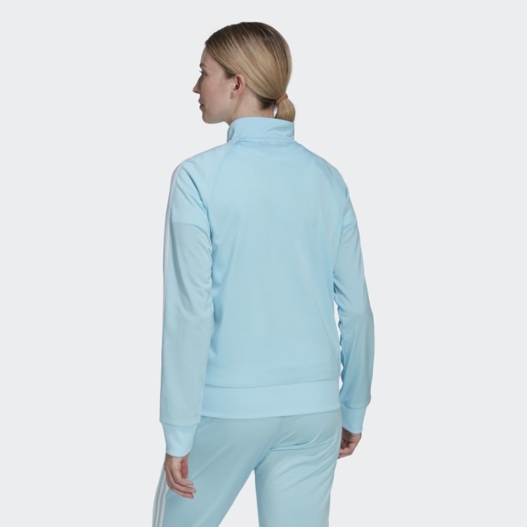Jaqueta Adidas Blue Primegreen Essentials Warm-up Slim Com As Três Listras