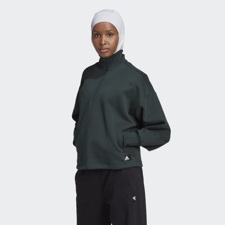 ícones Do Futuro Distintivo Do Esporte Moletom Com Zíper Verde Adidas