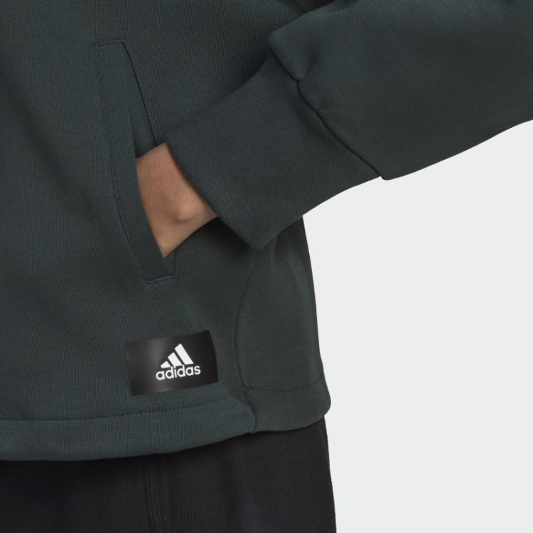ícones Do Futuro Distintivo Do Esporte Moletom Com Zíper Verde Adidas