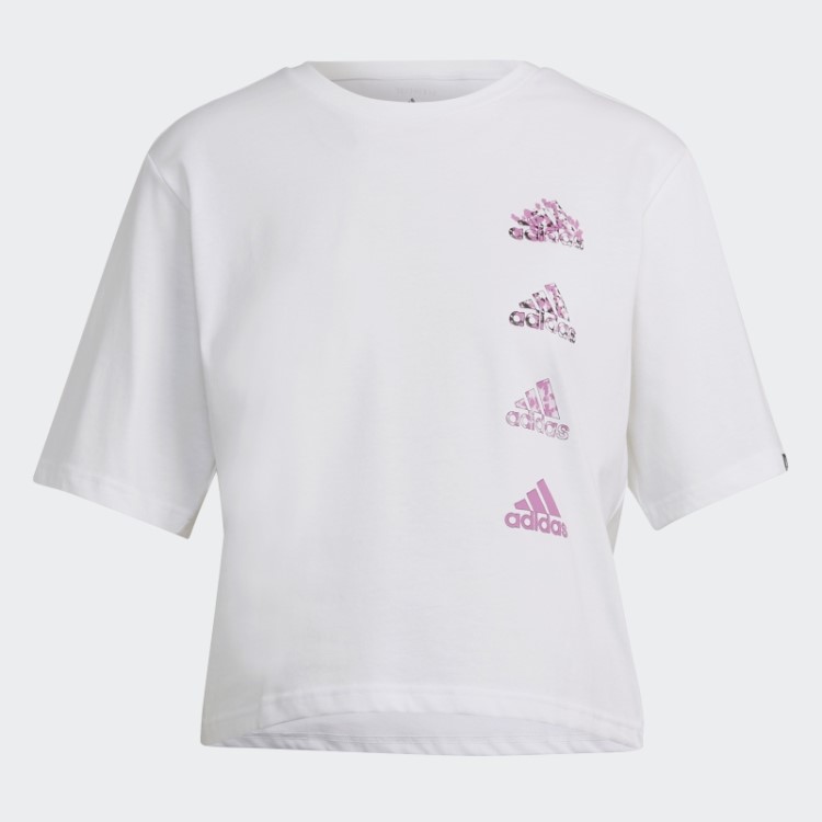 Camiseta Branca Aeroready Com Estampa De Treino Adidas