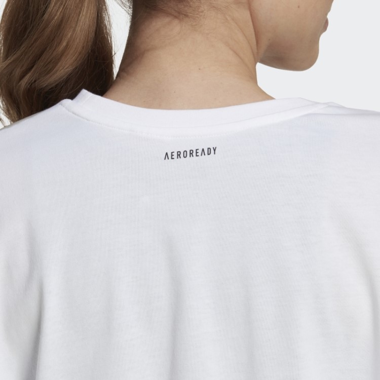 Camiseta Branca Aeroready Com Estampa De Treino Adidas