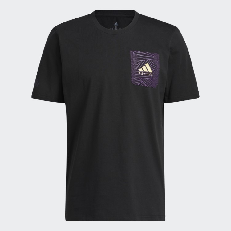 Camiseta Estampada Pantera Preta Adidas Preta