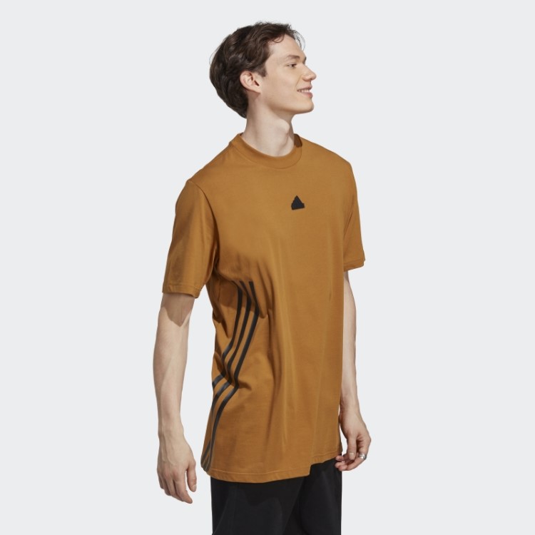 Camiseta Adidas Future Icons Com As Três Listras Bronze