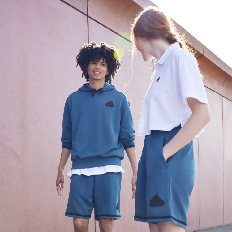 Shorts French Terry Adidas (gênero Neutro) Viridian