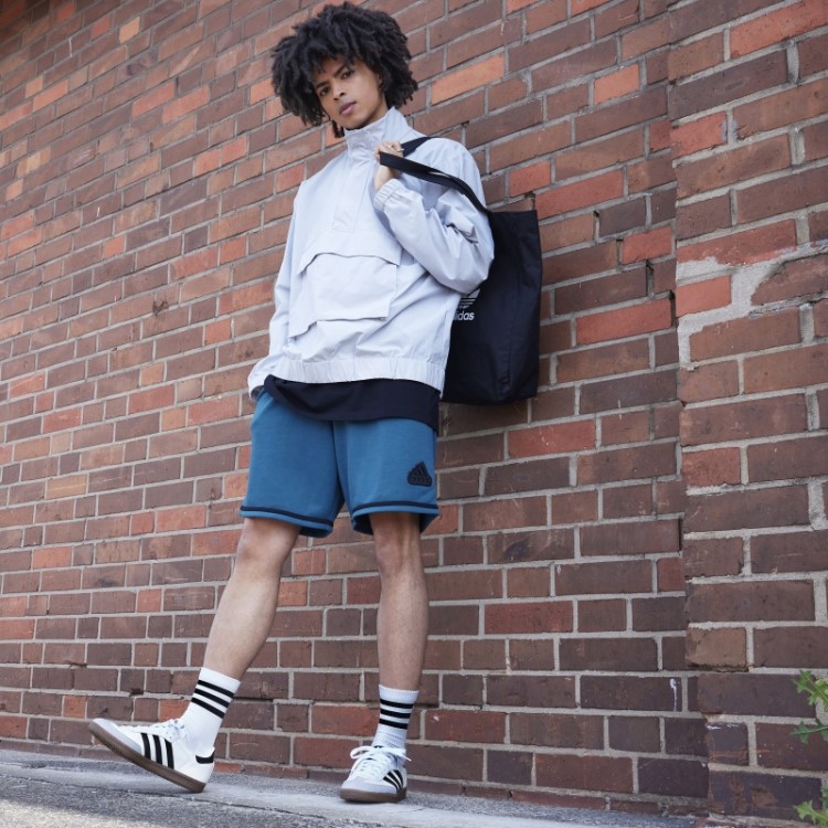 Shorts French Terry Adidas (gênero Neutro) Viridian
