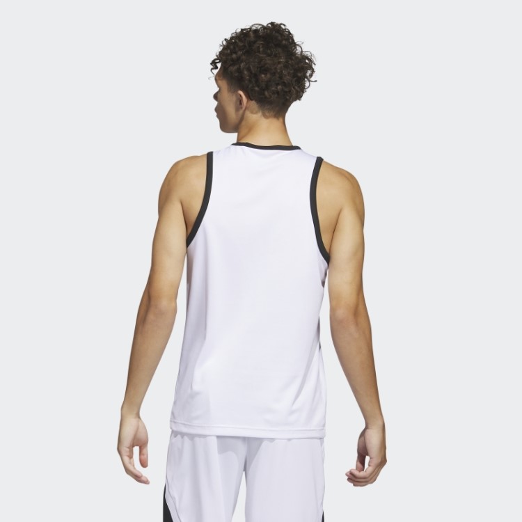 Regata Branca Adidas Legends Basquete Com As Três Listras Fashion
