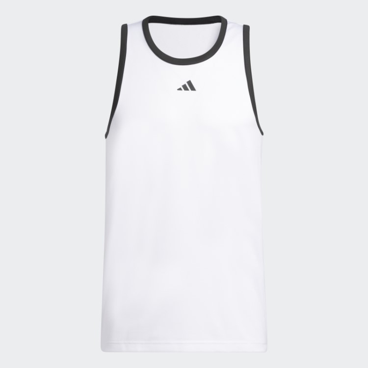 Regata Branca Adidas Legends Basquete Com As Três Listras Fashion
