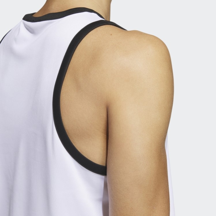 Regata Branca Adidas Legends Basquete Com As Três Listras Fashion